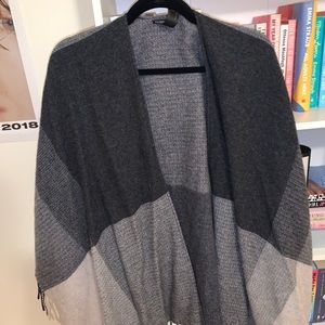 Eileen Fisher Wool Serape Wrap, one size